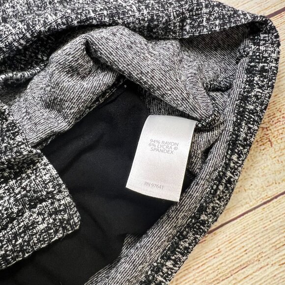 J.Jill Wearever Collection Black White Tweed Open Front Cardigan Size Small - Picture 6 of 14